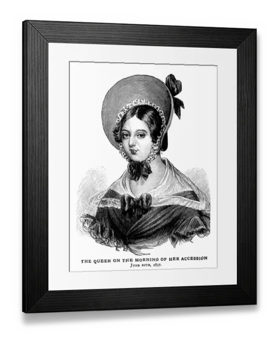 Framed Print : Queen Victoria on the morning of her Accession, 1837 Framed Print : Queen Victoria on the morning of her Accession, 1837