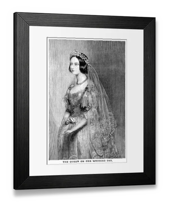 Framed Print : Queen Victoria on her wedding day Framed Print : Queen Victoria on her wedding day