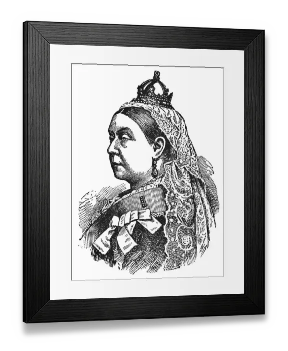 Framed Print : Portrait of Queen Victoria - 19th Century Framed Print : Portrait of Queen Victoria - 19th Century
