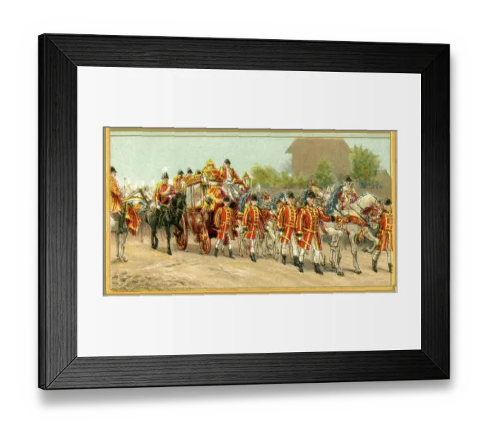 Framed Print : Queen Victoria riding in the Royal Carriage Framed Print : Queen Victoria riding in the Royal Carriage