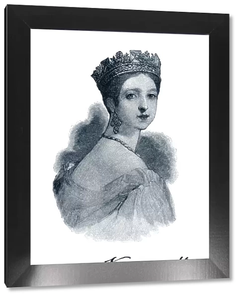 Portrait of young Queen Victoria