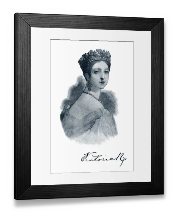 Framed Print : Portrait of young Queen Victoria Framed Print : Portrait of young Queen Victoria