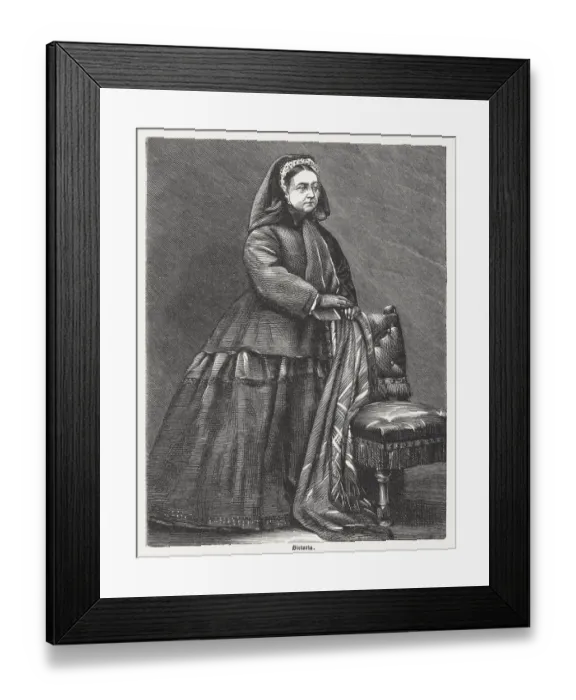 Framed Print : Victoria (1819 - 1901), Queen of Great Britain, published 1871 Framed Print : Victoria (1819 - 1901), Queen of Great Britain, published 1871