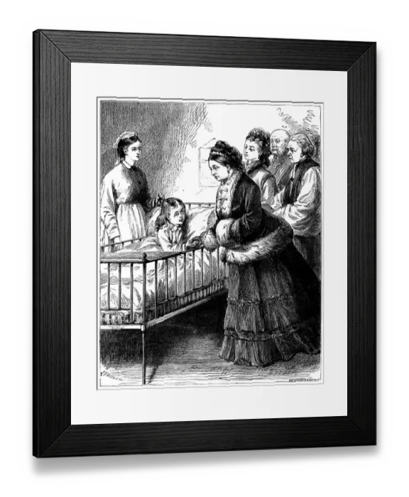Framed Print : Queen Victoria visiting the London Hospital Framed Print : Queen Victoria visiting the London Hospital
