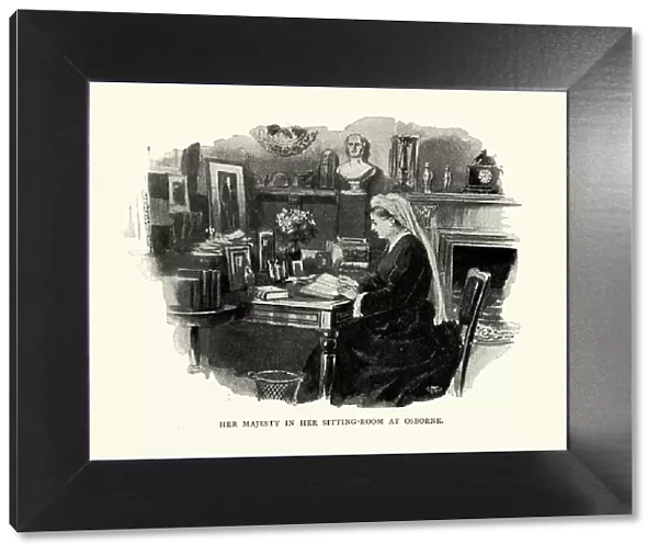Queen Victoria in her sitting room at Osborne