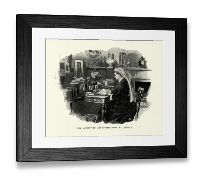 Framed Print : Queen Victoria in her sitting room at Osborne