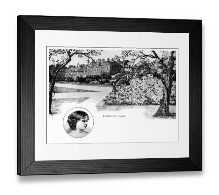 Framed Print : Kensington Palace with Princess Victoria Framed Print : Kensington Palace with Princess Victoria