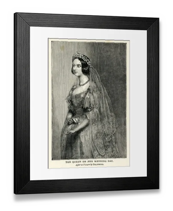 Framed Print : Queen Victoria on her wedding day Framed Print : Queen Victoria on her wedding day