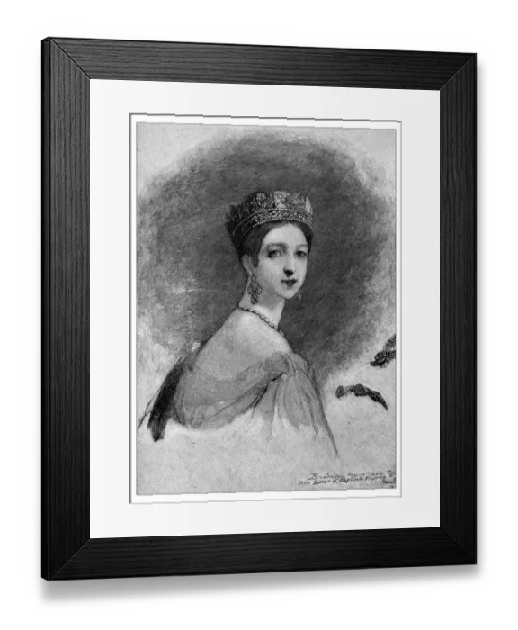 Framed Print : Antique illustration of Queen Victoria at her coronation Framed Print : Antique illustration of Queen Victoria at her coronation