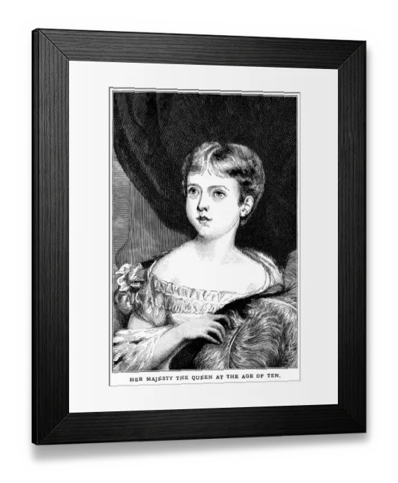 Framed Print : The future Queen Victoria, aged 10 Framed Print : The future Queen Victoria, aged 10