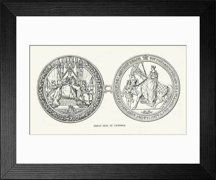 Framed Print : Great Seal of Queen Victoria Framed Print : Great Seal of Queen Victoria