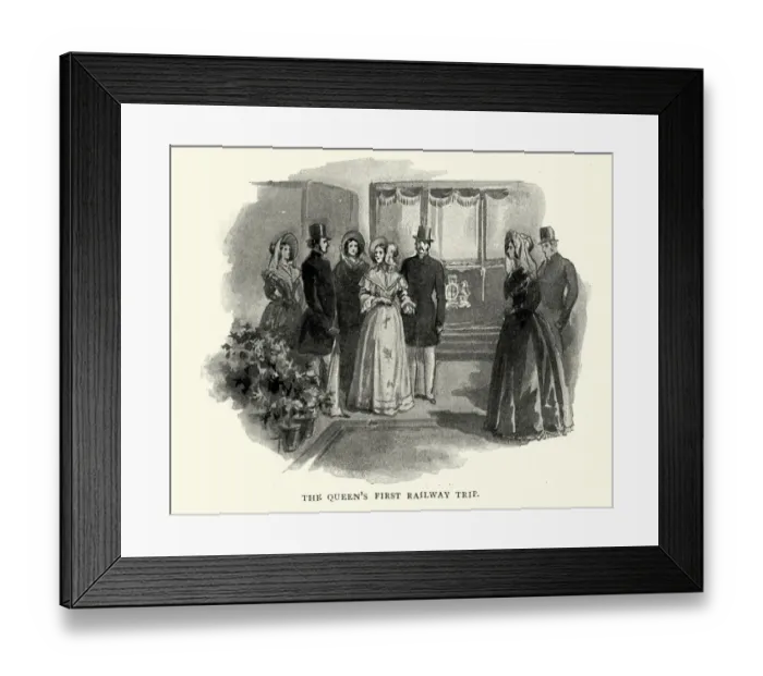Framed Print : Queen Victorias first trip on the railway, 19th Century Framed Print : Queen Victorias first trip on the railway, 19th Century