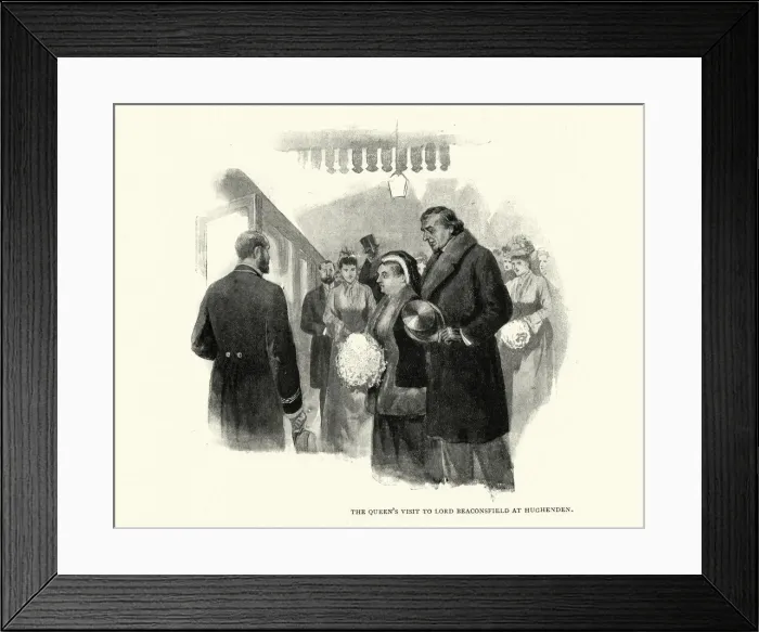 Framed Print : Queen Victoria visit to Lord Beaconsfield at Hughenden Framed Print : Queen Victoria visit to Lord Beaconsfield at Hughenden