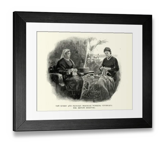 Framed Print : Queen Victoria and Princess Beatrice Framed Print : Queen Victoria and Princess Beatrice