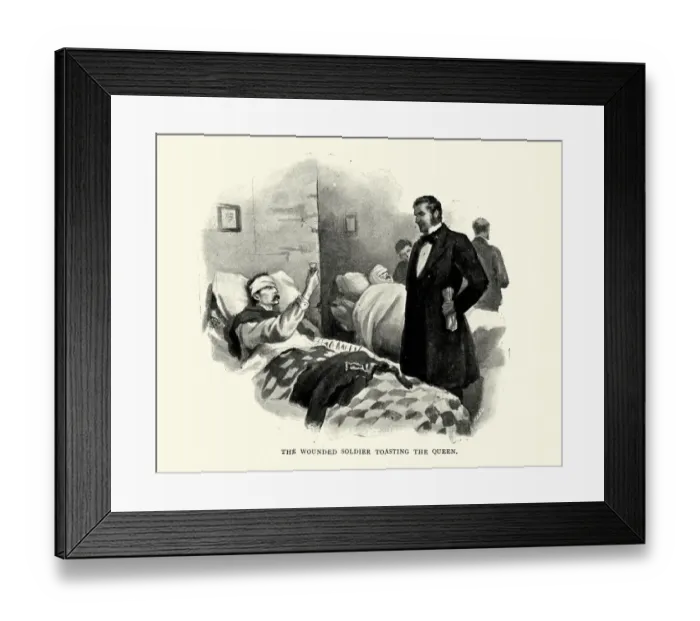 Framed Print : Wounded soldier toasting Queen Victoria, 1850s