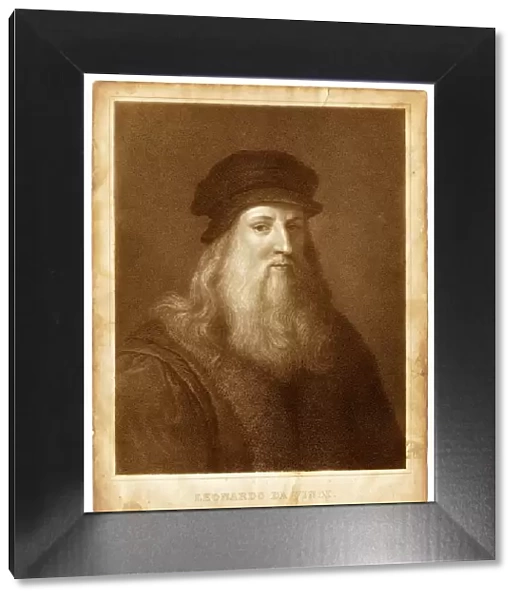 Leonardo Da Vinci Engraving