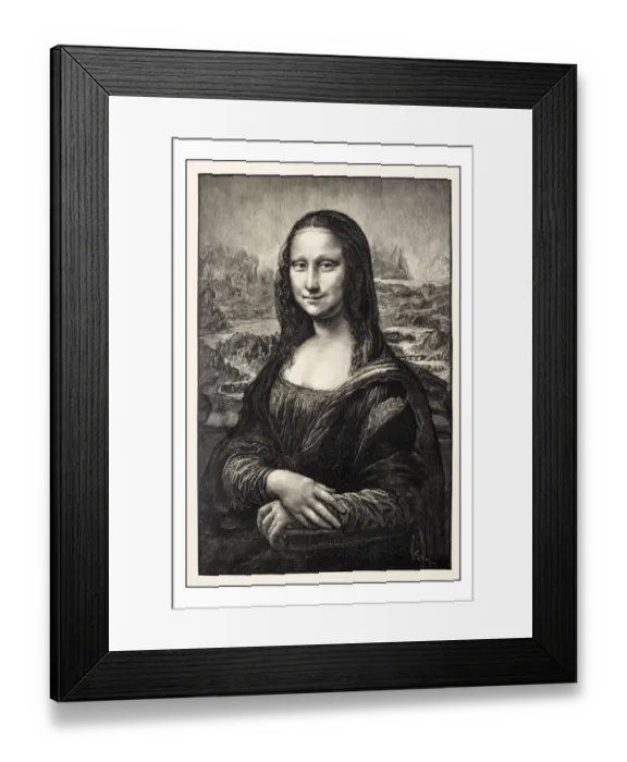 Framed Print : Leonardos sketches and drawings: Mona Lisa (La Gioconda) Framed Print : Leonardos sketches and drawings: Mona Lisa (La Gioconda)