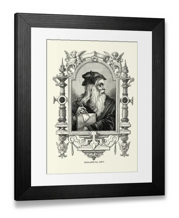 Framed Print : Portrait of Leonardo da Vinci Framed Print : Portrait of Leonardo da Vinci