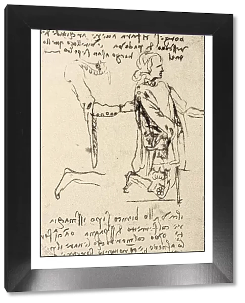 Leonardos sketches and drawings: Man