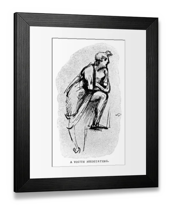 Framed Print : Youth meditating by Leonardo Da Vinci