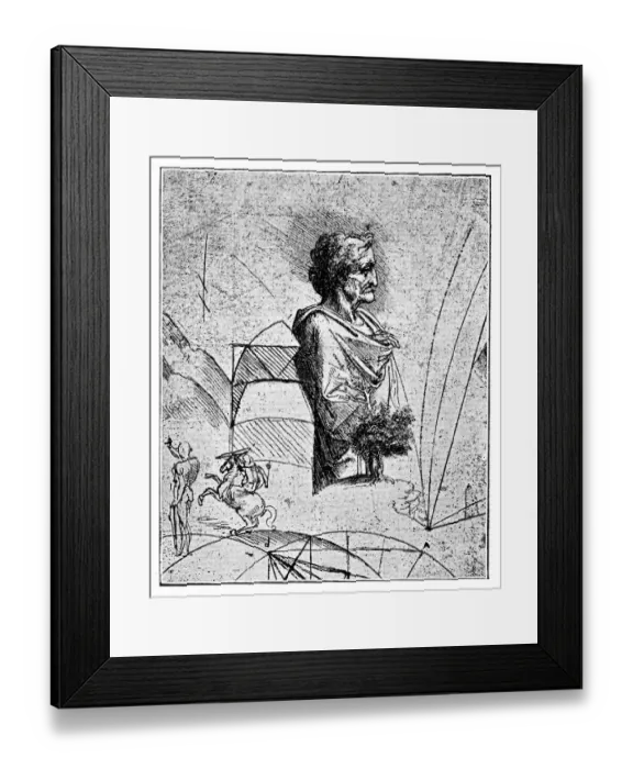 Framed Print : Study sketch by Leonardo Da Vinci Framed Print : Study sketch by Leonardo Da Vinci