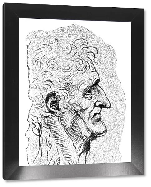 Study sketch of an old man by Leonardo Da Vinci