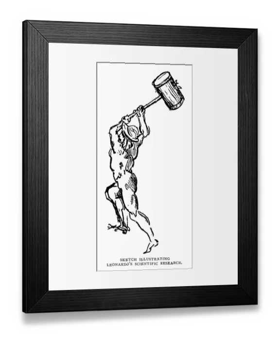 Framed Print : Sketch illustrating Leonardos Scientific Research Framed Print : Sketch illustrating Leonardos Scientific Research