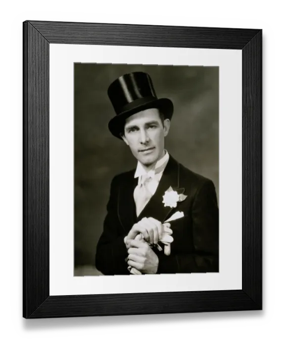 Framed Print : Man in top hat and tuxedo, 1935 Framed Print : Man in top hat and tuxedo, 1935