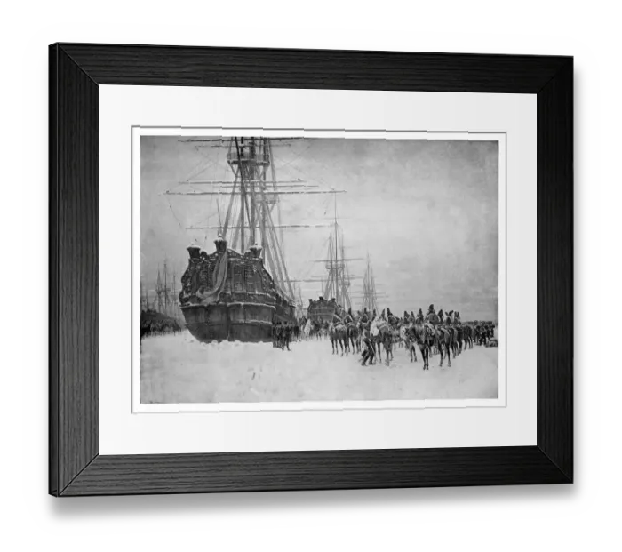 Framed Print : Pichegru takes the Dutch ships in the Zuyderzee Framed Print : Pichegru takes the Dutch ships in the Zuyderzee