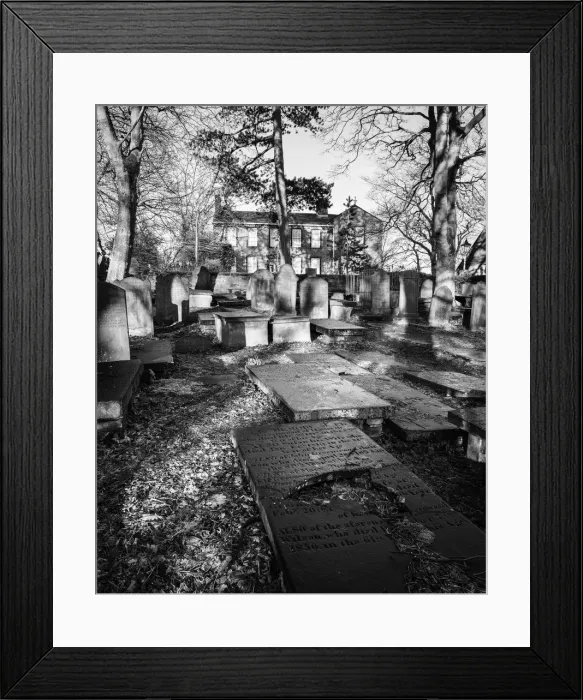 Framed Print : Haworth Graveyard looking to the Parsonage Framed Print : Haworth Graveyard looking to the Parsonage