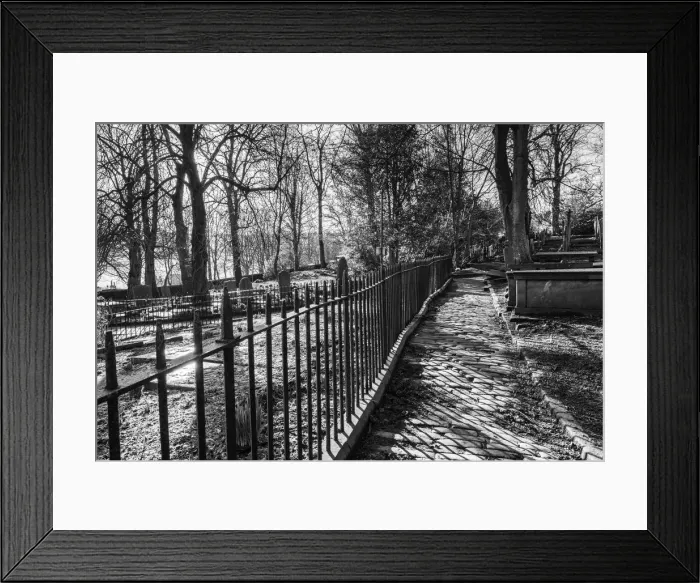Framed Print : Cobbled Path Haworth Graveyard Framed Print : Cobbled Path Haworth Graveyard