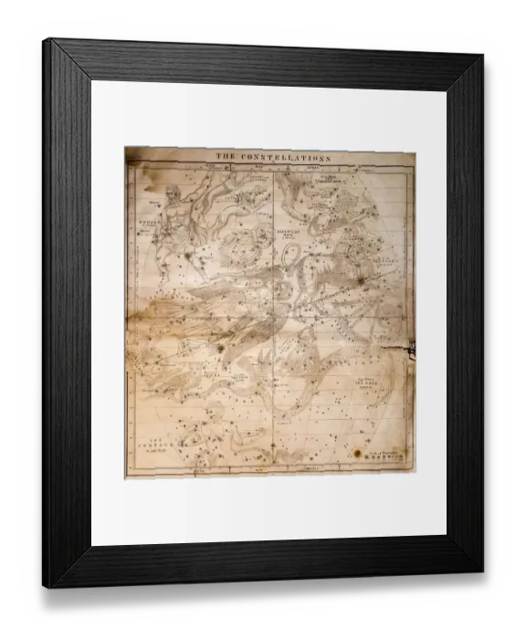 Framed Print : Celestial Map 1856 Framed Print : Celestial Map 1856