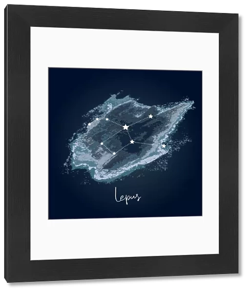 Modern Night Sky Constellation - Lepus