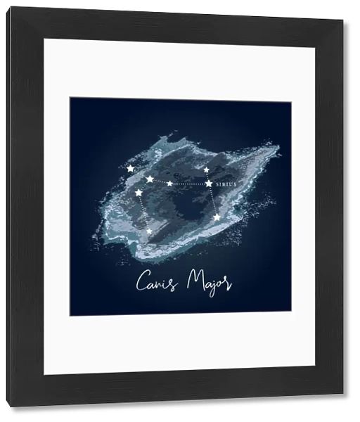 Modern Night Sky Constellation - Canis Major