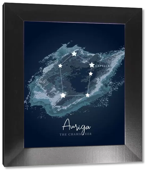 Modern Night Sky Constellation - Auriga