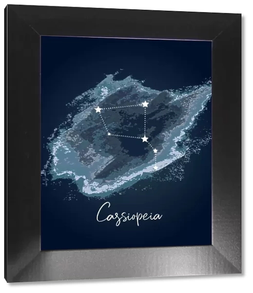 Modern Night Sky Constellation - Cassiopeia