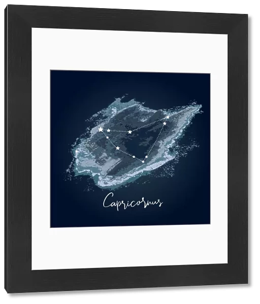 Modern Night Sky Constellation - Capricornus