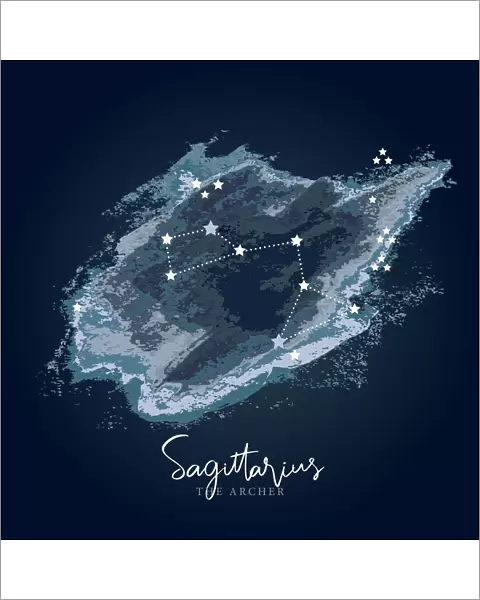 Modern Night Sky Constellation - Sagittarius