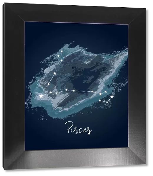 Modern Night Sky Constellation - Pisces