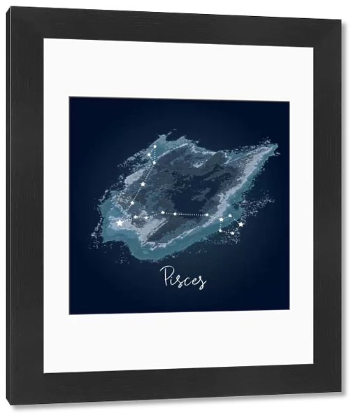 Modern Night Sky Constellation - Pisces