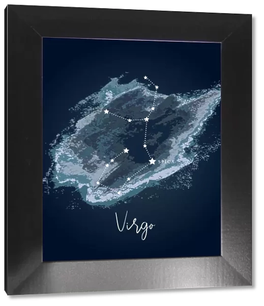 Simple, modern depiction of a celestial constellation - Virgo