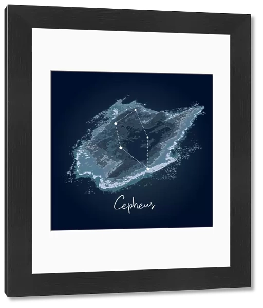 Modern Night Sky Constellation - Cepheus