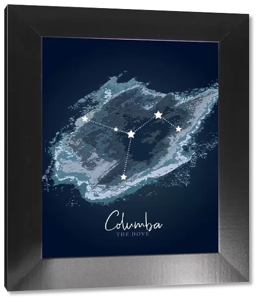 Modern Night Sky Constellation - Columba