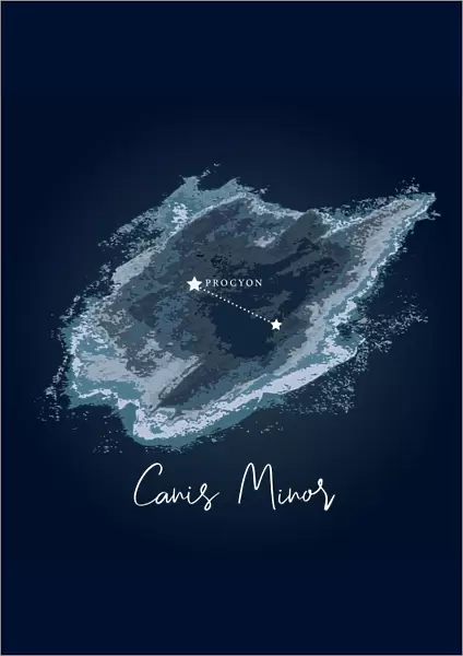 Modern Night Sky Constellation - Canis Minor