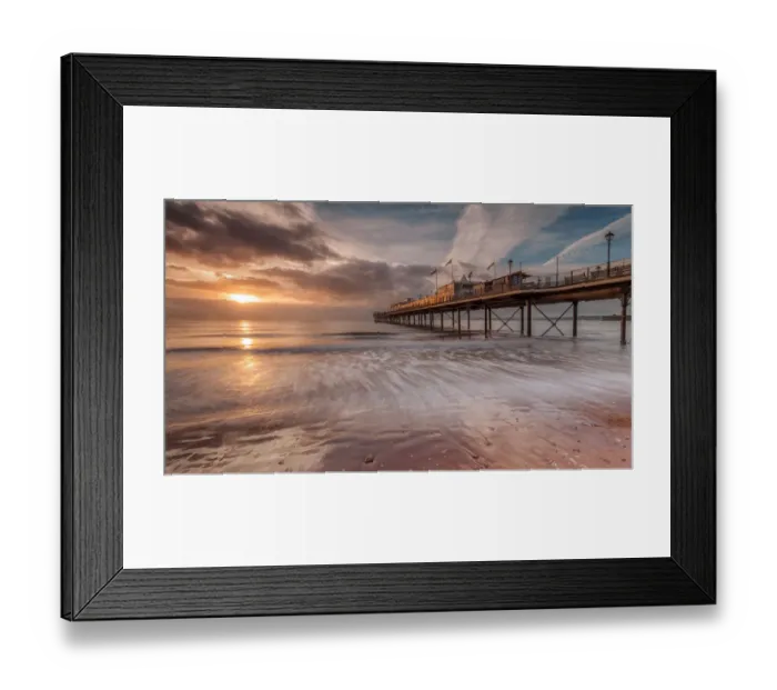 Framed Print : Golden Dawn Pier