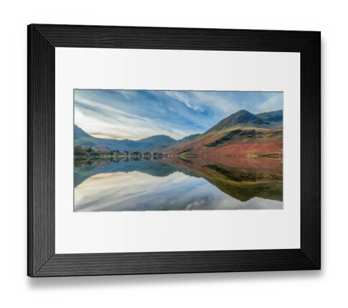 Framed Print : Mirroring Mountains like Silver Framed Print : Mirroring Mountains like Silver