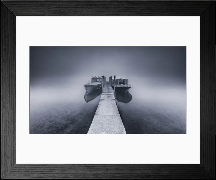 Framed Print : Boats in the Mist Framed Print : Boats in the Mist