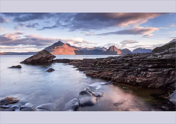 Soay. A view of Soay from the shore at Elgol, Isle of Skye, Highlands, Scotland, UK
