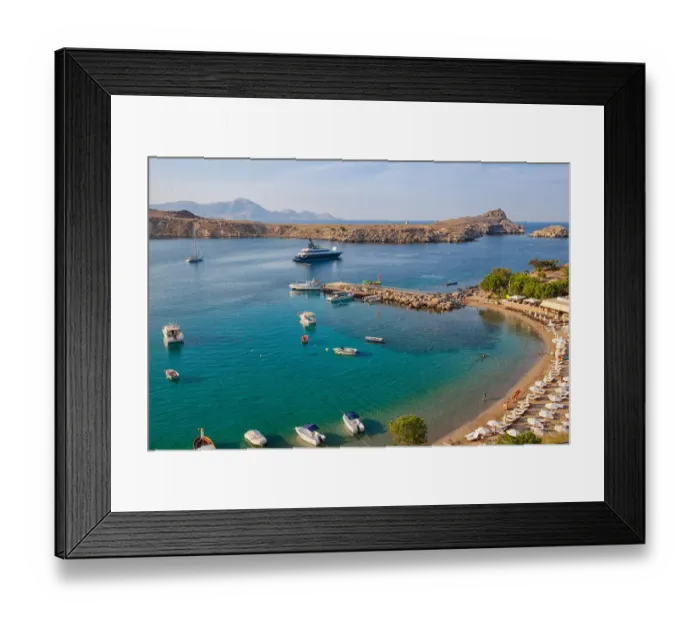 Framed Print : Lindos Bay Framed Print : Lindos Bay