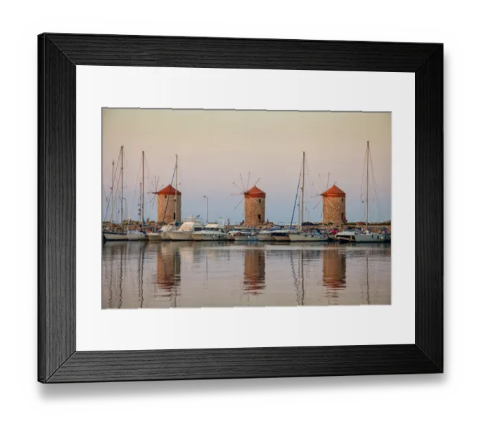 Framed Print : Windmills Sunset